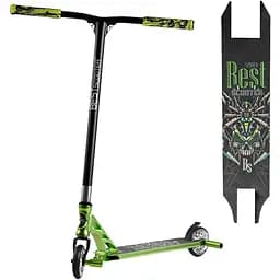 Самокат для трюков Best Scooter Черно-зеленый 000254865
