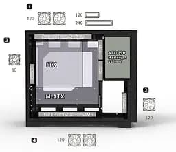 Корпус ALmordor Sparkle 170M Matx Lite Black (ALS170MMLBK) Без БП - мініатюра 7