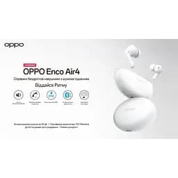 Бездротові навушники Oppo Enco Air4 ETEE1 Silky White (білі) ETEE1 - мініатюра 6