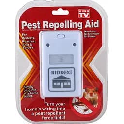 Відлякувач мишей ультразвуковий Pest Repeller Riddex, набір з 3 пристроїв у розетку - мініатюра 4