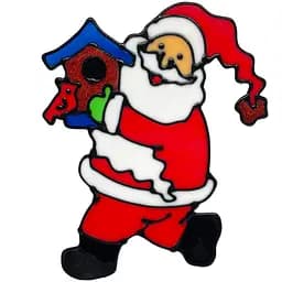 Силиконовая наклейка на стекло Bambi Санта-Клаус с подарком 20х15 см 13-63-26