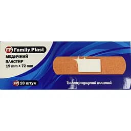 Пластир FP Family Plast бактерицидний на полімерній основі 19х72 мм 10 штук