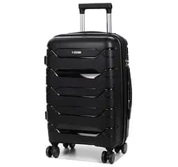Валіза маленька S поліпропілен Worldline Airtex 282 46л 54×36×23см Чорний - мініатюра 1