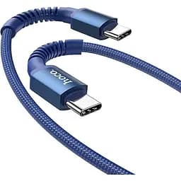 Кабель Hoco X71 Type-C to Type-C Especial 60W посилене обплетення синій