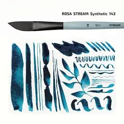 Пензель синтетика саблевидна плоска даггер STREAM 143 коротка ручка Rosa - мініатюра 3