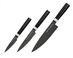 Набір із 3-х кухонних ножів Samura Mo-V Stonewash (SM-0230B)