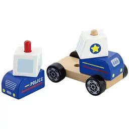 Пірамідка Viga Toys Поліцейська машинка дерев'яна (50201FSC) - мініатюра 2