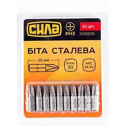 Біта викруткова APRO насадка хрестоподібна Сила PH3 x 25 мм в упаковці 10 шт.