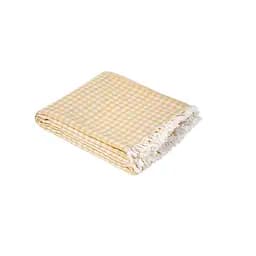 Покрывало Lotus Home - Checked Gingham желтый 190x225