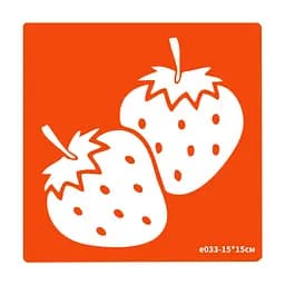 Трафарет для био-тату Клубника Fresh Tattoo e033-15*15см, размер 15х15см