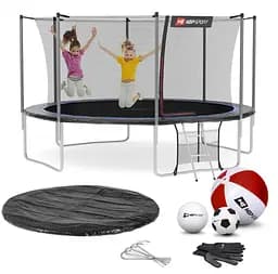 Батут Hop-Sport 14ft (427см) чорно-синій з внутрішньою сіткою - мініатюра 10