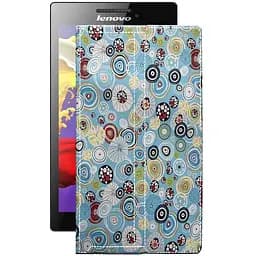Чехол StatusCASE из экокожи для планшета Lenovo Tab 2 A7-30 Круги-цветные