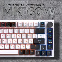 Клавіатура GamePro MK160W Hot-Swap Red Swich RGB USB UA White (MK160W) - мініатюра 12