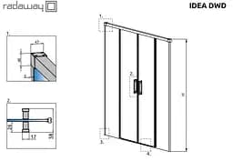 Душові двері Radaway Idea DWD 140 см 387124-01-01 - мініатюра 3