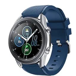 Силіконовий ремінець Watchbands для Samsung Galaxy Watch 3 45mm - синій (WB001DARKBLUE345)