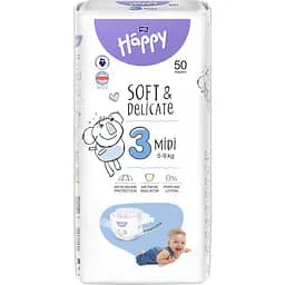 Подгузники детские одноразовые Bella Baby Happy Midi 3 (5-9 кг) 50 шт.