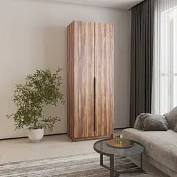 Шкаф 2-дверный MebelStar Оскар ДСП BG, дополнительная штанга 80x52x220 см Дуб янтарный (MBS-4443)