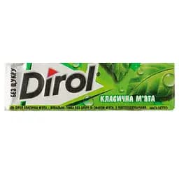 Резинка жевательная Dirol Классическая мята, 14 г (674038)
