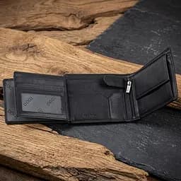 Чоловіче портмоне Tony Perotti натуральна шкіра Cortina 5053 nero (90125) Чорне - мініатюра 5