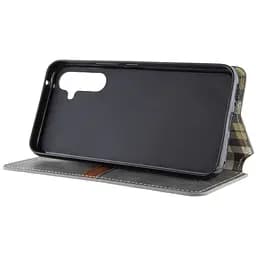 Шкіряний чохол-книжка GETMAN Cubic (PU) для Samsung Galaxy A26 5G Сірий - мініатюра 5
