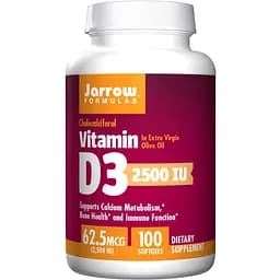 Витамины и минералы Jarrow Formulas Vitamin D3 2500 IU, 100 капсул