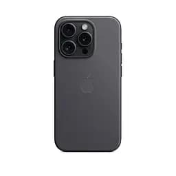 Чехол для Apple iPhone 15 Pro, FineWoven Case with MagSafe, черный, защитная накладка из материала FineWoven, противоударный, для iPhone, защита всего корпуса, поддержка беспроводной зарядки и MagSafe, (ARM71982) - мініатюра 6