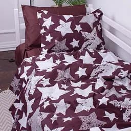 Підковдра на блискавці MirSon Kids Time 22-1255 Arasari, сатин, 210х143 см, бордова з сірим - мініатюра 2