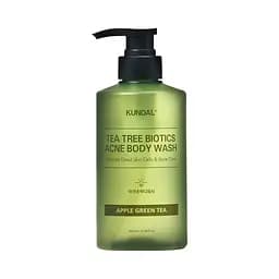Гель для душа от высыпаний на теле Kundal Яблоко Зеленый чай Tea Tree Bioticts Acne Body Wash Apple Green Tea 500 мл