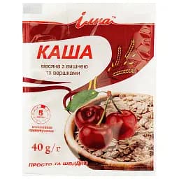 Каша швидкого приготування Ілна вівсяна з вишнею та вершками 40 г