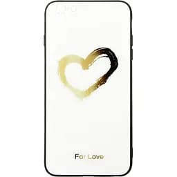 Чохол-накладка Toto Glass Fashionable Case Apple iPhone 6 Plus/6S Plus Heart on White