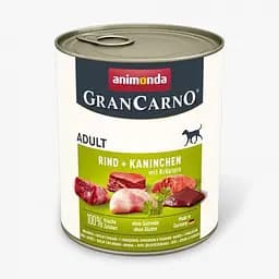 Влажный корм Animonda GranCarno для взрослых собак с говядиной, кроликом и травами, 800 г