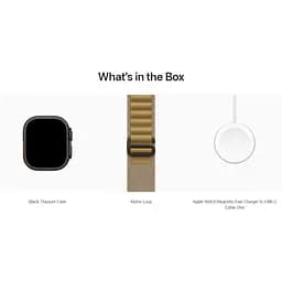 Смарт-годинник Apple Watch Ultra 2 49mm Black Titanium Case with Tan Alpine Loop Small (MYTF3+MYQ03) [114896] - мініатюра 4