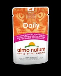 Вологий корм Almo Nature з тунцем та лососем для котів (шматочки в желе) (70 гр.)