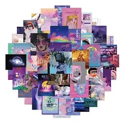 Стікерпак Космічні мрії Набір наклейок GeekLand Cosmic dreams 50 штук