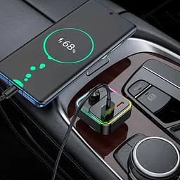 ФМ передатчик адаптер HOCO E81 Fantasy car BT FM transmitter - мініатюра 5