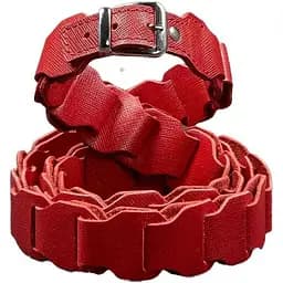 Женский кожаный бохо-ремень BlankNot Saffiano 90 см красный 