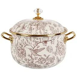 Кастрюля эмалированная Elmani Bird с крышкой 20 см 3.8 л (763-042)