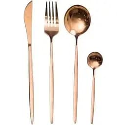 Набор столовых приборов Yiwu HP-20-44 нержавеющая сталь 24 предмета на 6 персон Бронзовый