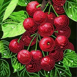 Алмазна мозаїка "Соковита вишня" BH022 неповна викладка 25х25 см