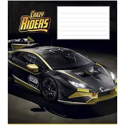 Тетрадь ученическая Школярик Crazy riders, в линию, 12 листов, ВД-лак, 30 шт. (012-3258L)