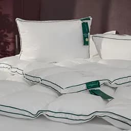 Ковдра пухова MirSon Imperial Delight, зимова, 240х220 см, біла із зеленим кантом - мініатюра 7