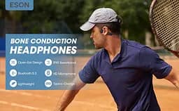 Спортивні бездротові кісткові навушники ESON X2 з Bluetooth 5.3, шумоподавленням та IPX5 чорні - мініатюра 10