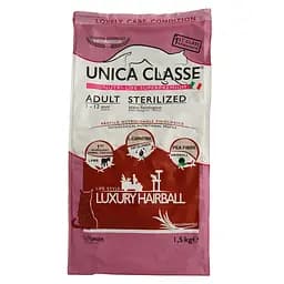 Сухий корм для котів Unica Classe Adult Sterilized Hairball Dry з ягням 1.5 кг - мініатюра 2