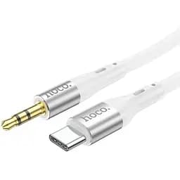 Кабель силиконовый Hoco UPA22 - 3.5 мм to Type-C silicone digital audio conversion cable 1 м белый
