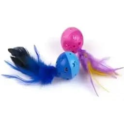 Іграшка для кота Aidog Кулька з пір'ям в асортименті