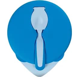 Мисочка Baboo, з кришкою та ложечкою, 6+ міс., синя (9-029)