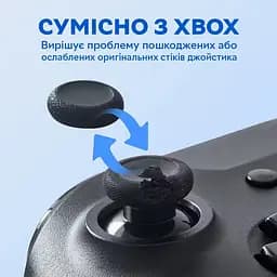Накладки на стіки для геймпадів Semi Joystick Replacement Caps Xbox One/Xbox S/Xbox X, 2 шт - Black - мініатюра 3