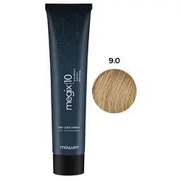 Профессиональная краска для волос с низким содержанием аммиака Megix10 Mowan 9.0 очень светлый блонд 100 мл