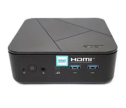 Мини компьютер неттоп Acer Veriton N1502G-13N0U MFF Barebone Intel N150 без ОЗУ без SSD без ОС 2xLAN Wi-Fi 6E HDMI DP черный