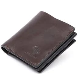 Вертикальне глянсове портмоне з накладною монетницею Grande Pelle 11330